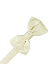 Load image into Gallery viewer, Cardi Ivory Luxury Satin Bow Tie