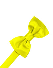 Load image into Gallery viewer, Cardi Lemon Luxury Satin Bow Tie