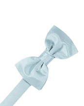Load image into Gallery viewer, Cardi Light Blue Luxury Satin Bow Tie