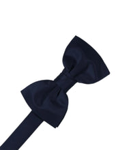 Load image into Gallery viewer, Cardi Midnight Blue Luxury Satin Bow Tie