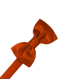 Cardi Persimmon Luxury Satin Bow Tie
