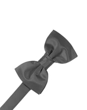 Load image into Gallery viewer, Cardi Pewter Luxury Satin Bow Tie
