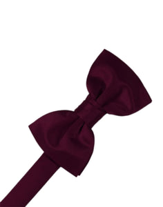 Cardi Wine Luxury Satin Bow Tie