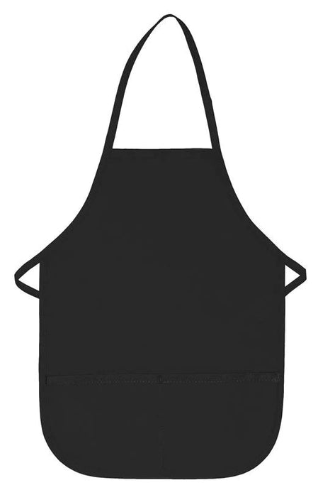 Cardi / DayStar Black Kid's XL Bib Apron (2 Pockets)