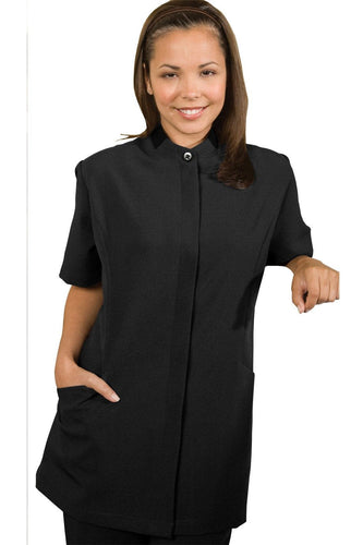 Ladies' Nehru Housekeeping Tunic - Black