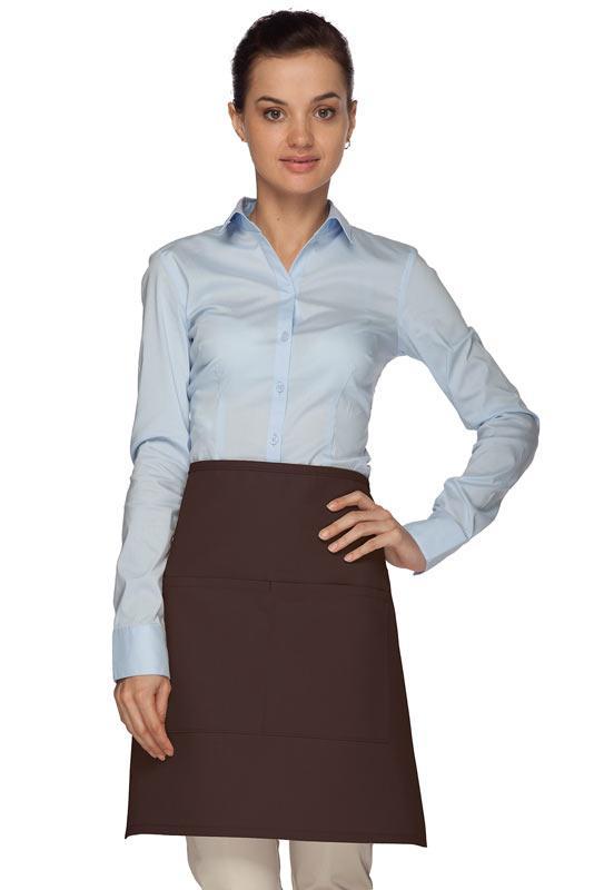 Cardi / DayStar Brown Half Bistro Apron (2 Pockets)