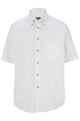 Edwards Men's White Easy Care Short Sleeve Poplin Shirt