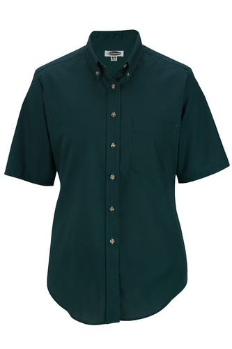 Edwards Women's Teal Easy Care Short Sleeve Poplin Shirt