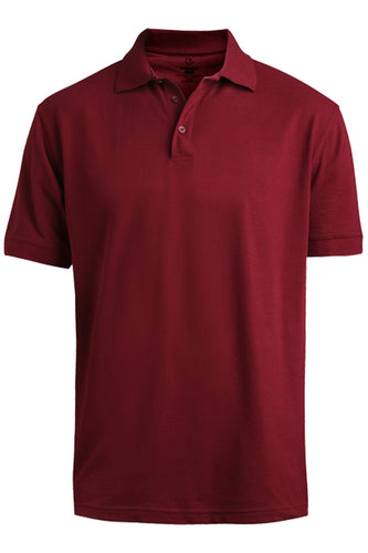 Edwards Men's Pique Polo - Burgundy