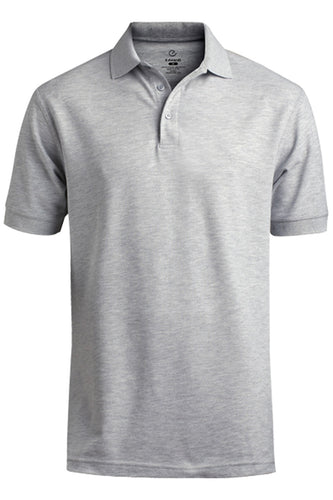 Edwards Men's Pique Polo - Heather Grey