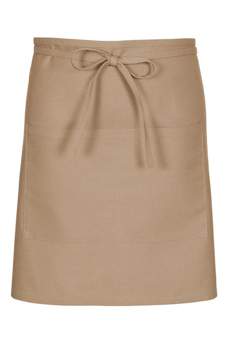 Fame Khaki Half Bistro Apron (2 Patch Pockets)