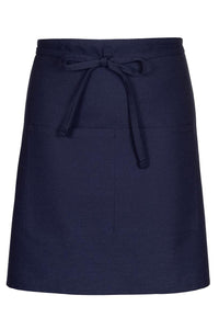 Fame Navy Half Bistro Apron (2 Patch Pockets)