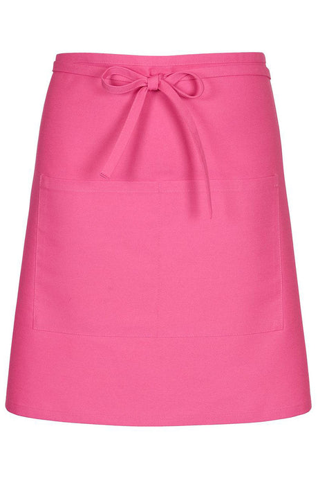 Fame Raspberry Half Bistro Apron (2 Patch Pockets)