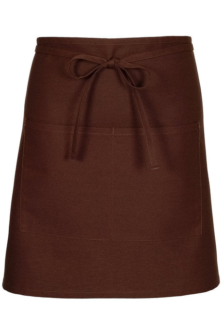 Fame Brown Half Bistro Apron (2 Patch Pockets)