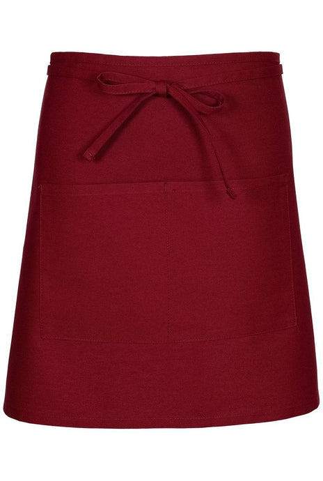 Fame Burgundy Half Bistro Apron (2 Patch Pockets)