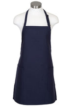 Load image into Gallery viewer, Fame Navy Bib Adjustable Apron (2-Patch Pockets)