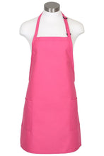 Load image into Gallery viewer, Fame Raspberry Bib Adjustable Apron (2-Patch Pockets)
