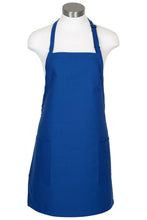 Load image into Gallery viewer, Fame Royal Blue Bib Adjustable Apron (2-Patch Pockets)