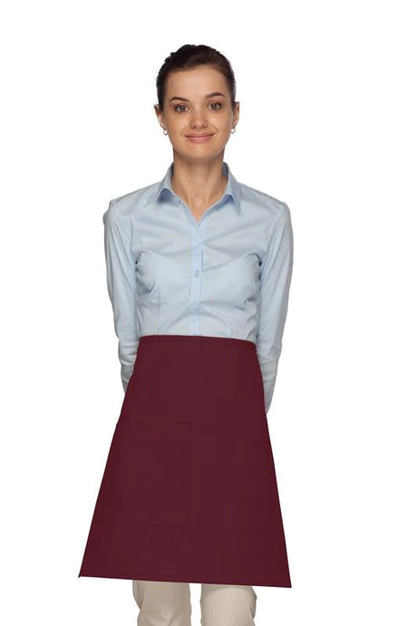 Cardi / DayStar Maroon Half Bistro Apron (1 Pocket)