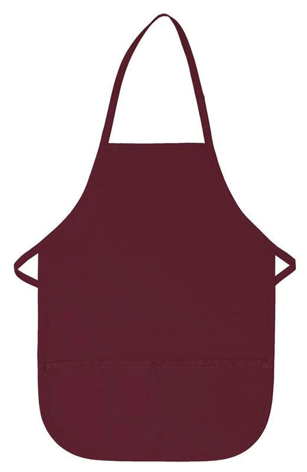 Cardi / DayStar Maroon Kid's XL Bib Apron (2 Pockets)