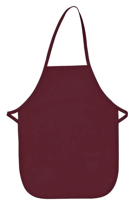 Cardi / DayStar Maroon Kid's XL Bib Apron (No Pockets)