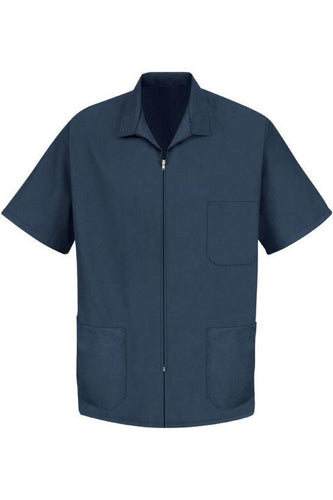 Red Kap Navy Men's Zip-Front Smock