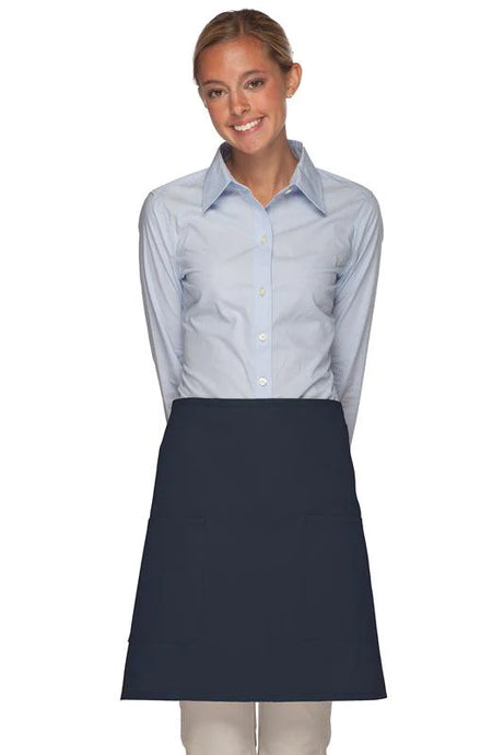 Cardi / DayStar Navy Half Bistro Apron (2 Patch Pockets)