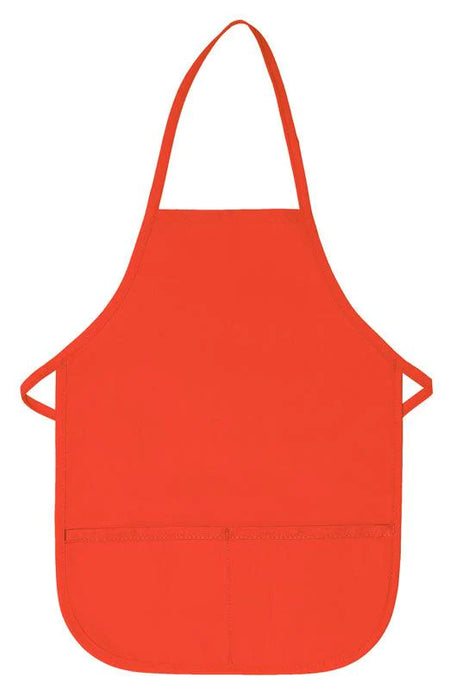 Cardi / DayStar Orange Kid's XL Bib Apron (2 Pockets)