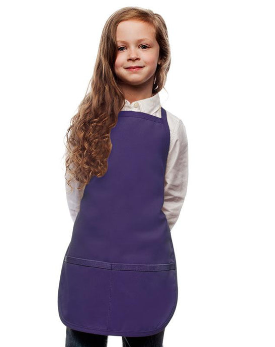 Cardi / DayStar Purple Kid's Bib Apron (2 Pockets)