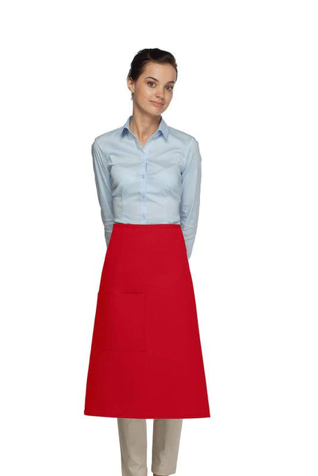 Cardi / DayStar Red 3/4 Bistro Apron (1 Pocket)