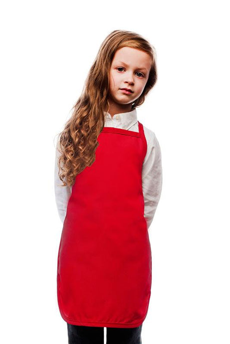 Cardi / DayStar Red Kid's Bib Apron (No Pockets)