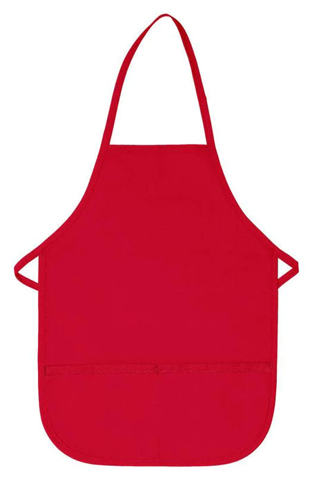 Cardi / DayStar Red Kid's XL Bib Apron (2 Pockets)