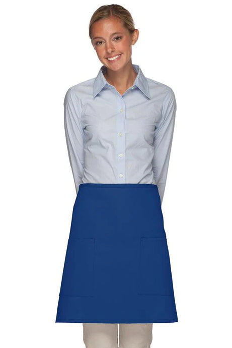 Cardi / DayStar Royal Blue Half Bistro Apron (2 Patch Pockets)