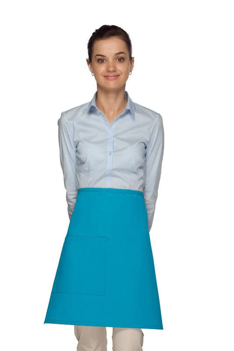 Cardi / DayStar Turquoise Half Bistro Apron (1 Pocket)