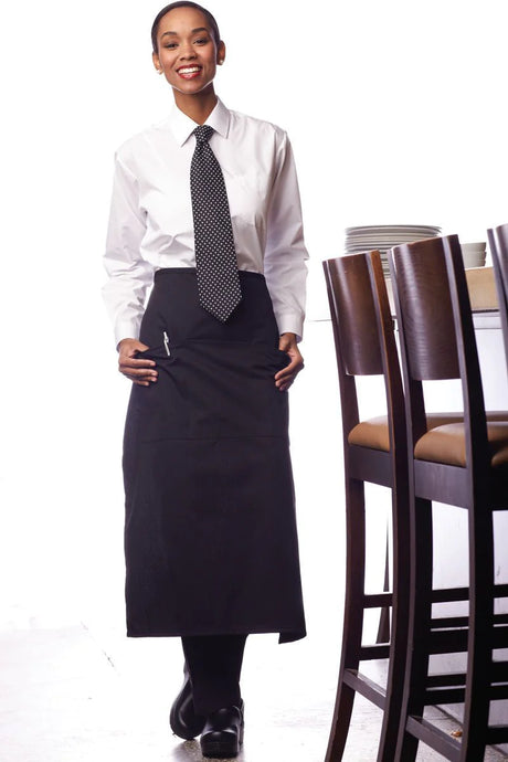 Uncommon Threads Black Full Bistro Apron (3 Pockets)