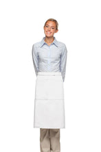 Load image into Gallery viewer, Cardi / DayStar White 3/4 Bistro Apron (2 Pockets)