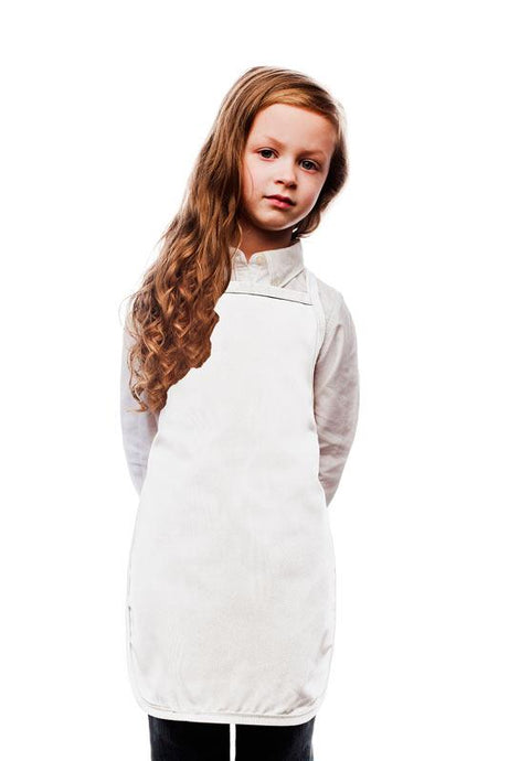 Cardi / DayStar White Kid's Bib Apron (No Pockets)