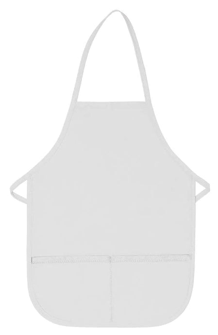 Cardi / DayStar White Kid's XL Bib Apron (2 Pockets)