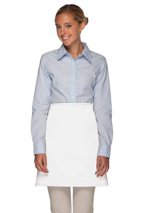 Cardi / DayStar White Half Bistro Apron (No Pockets)