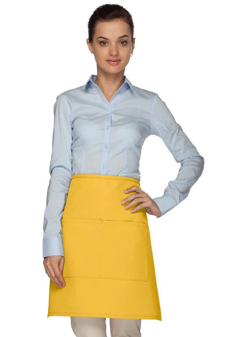 Cardi / DayStar Yellow Half Bistro Apron (2 Pockets)